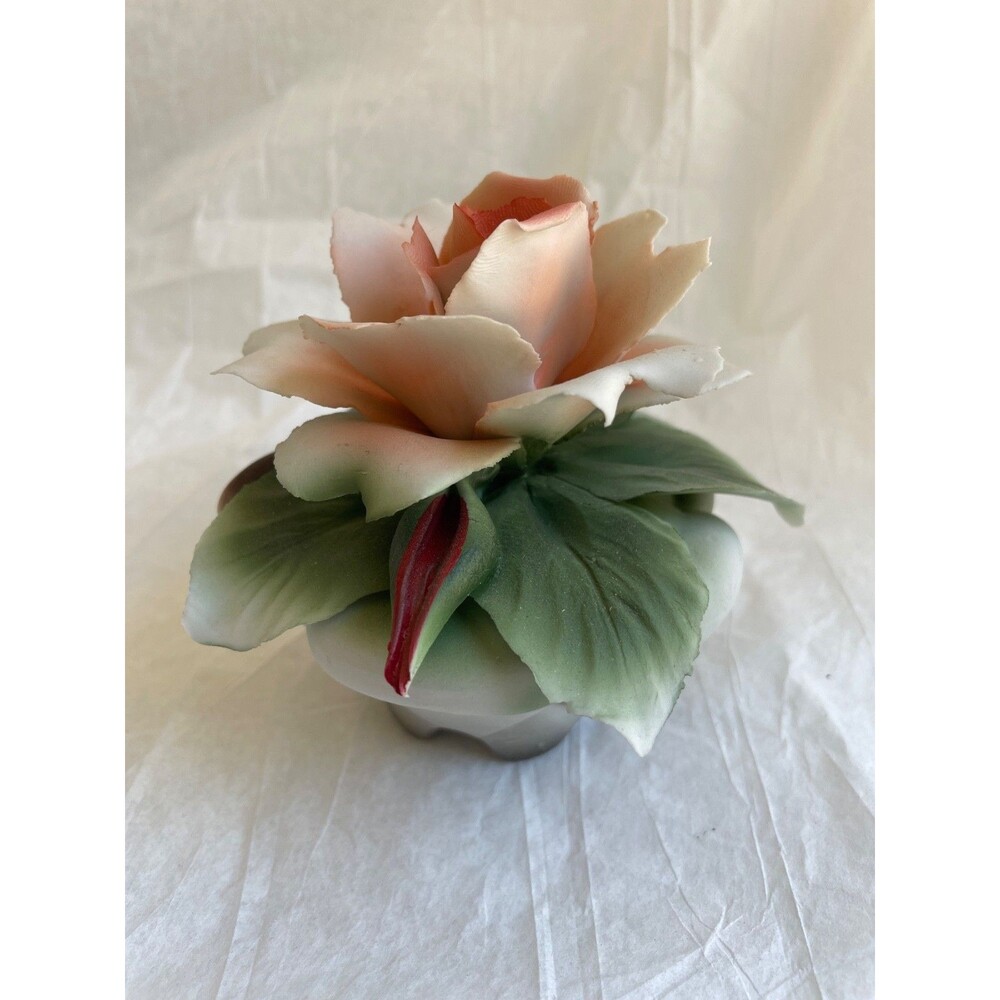 vintage porcelain rose SCULPTURE